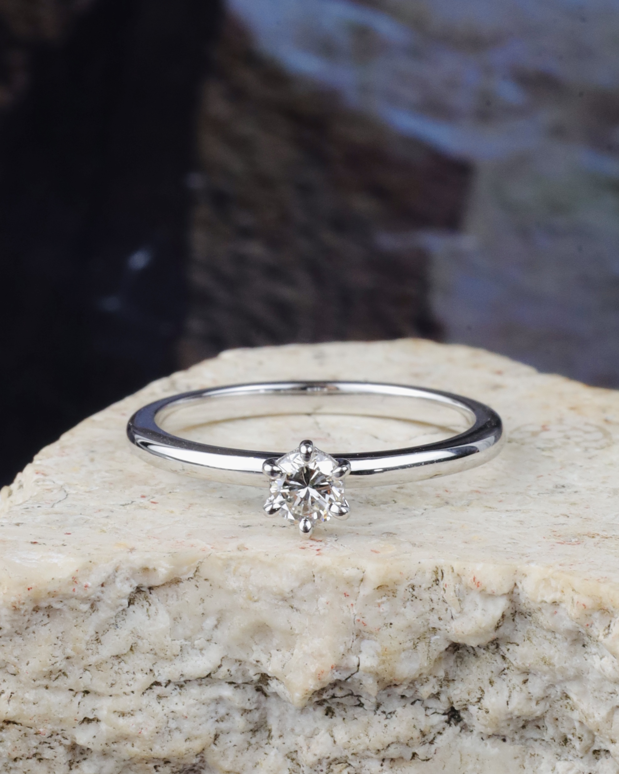 .17 Carat Diamond Engagement Ring 18K White Gold ER0556-WG