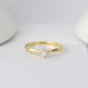 .023 Carat Diamond Engagement Ring 18K Yellow Gold ER615-3 YG
