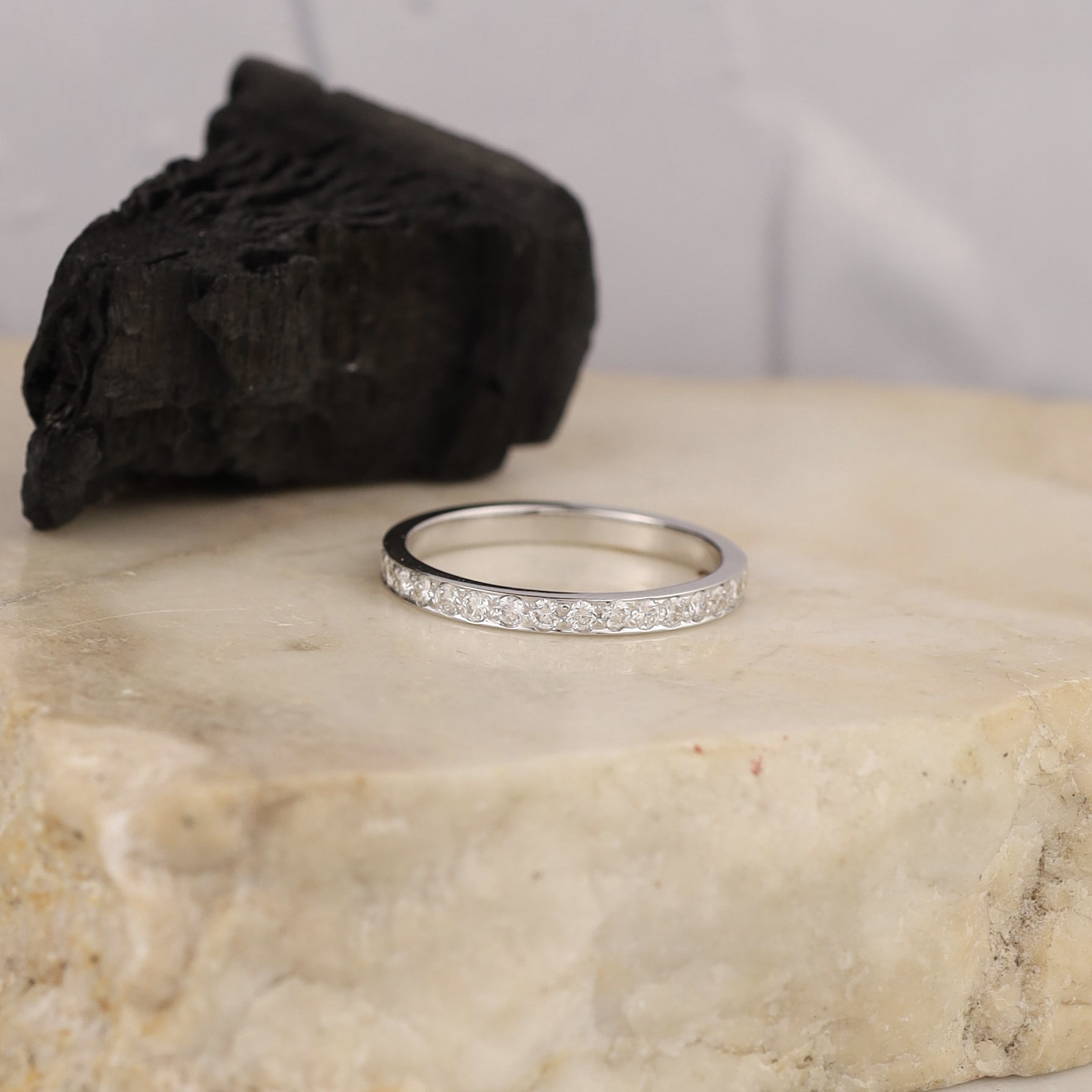 .32 CTW Diamond Half Eternity Ring 14K White Gold HE296-7 WG