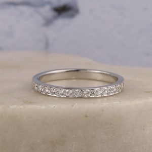 .32 CTW Diamond Half Eternity Ring 14K White Gold HE296-8 WG