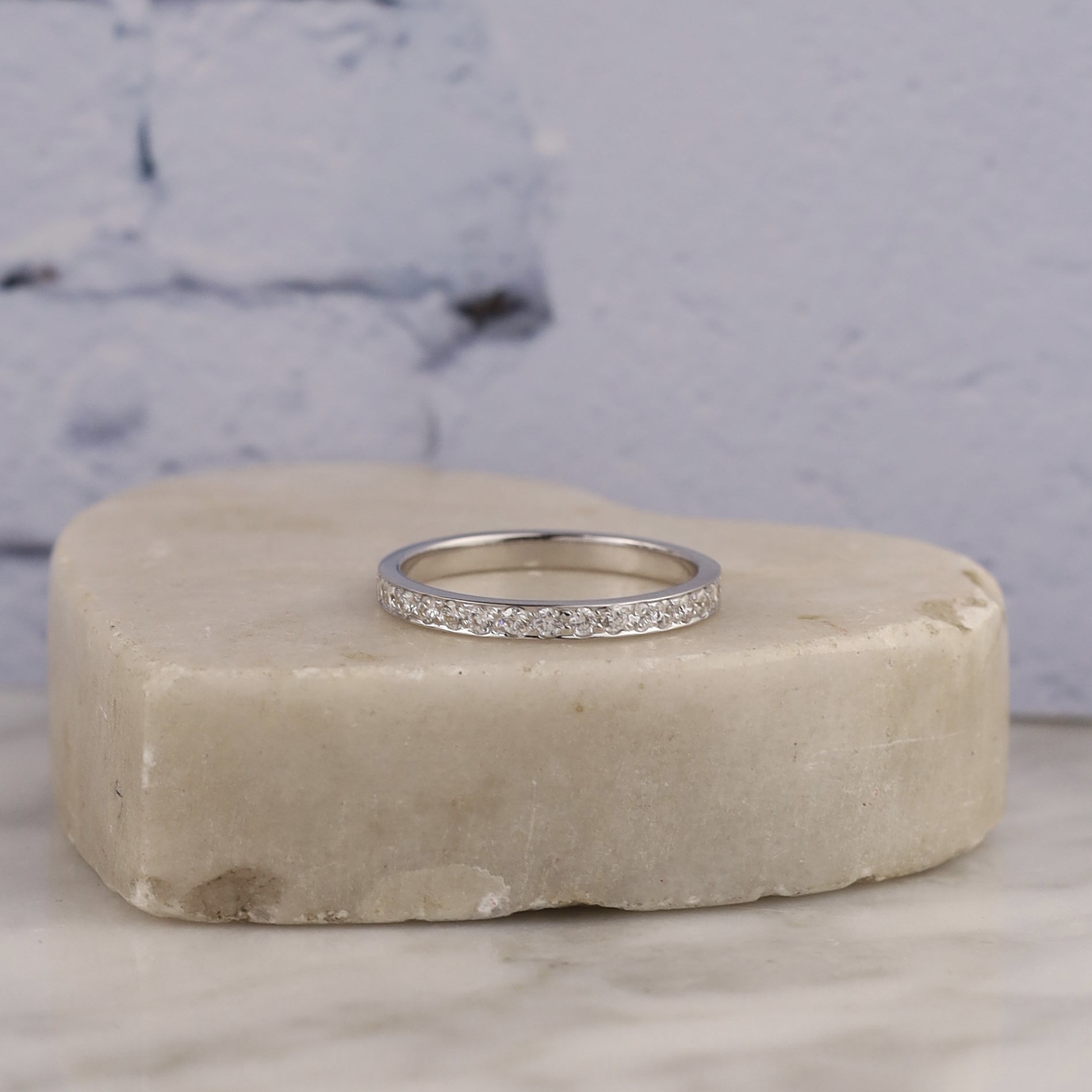 .32 CTW Diamond Half Eternity Ring 14K White Gold HE296-8 WG