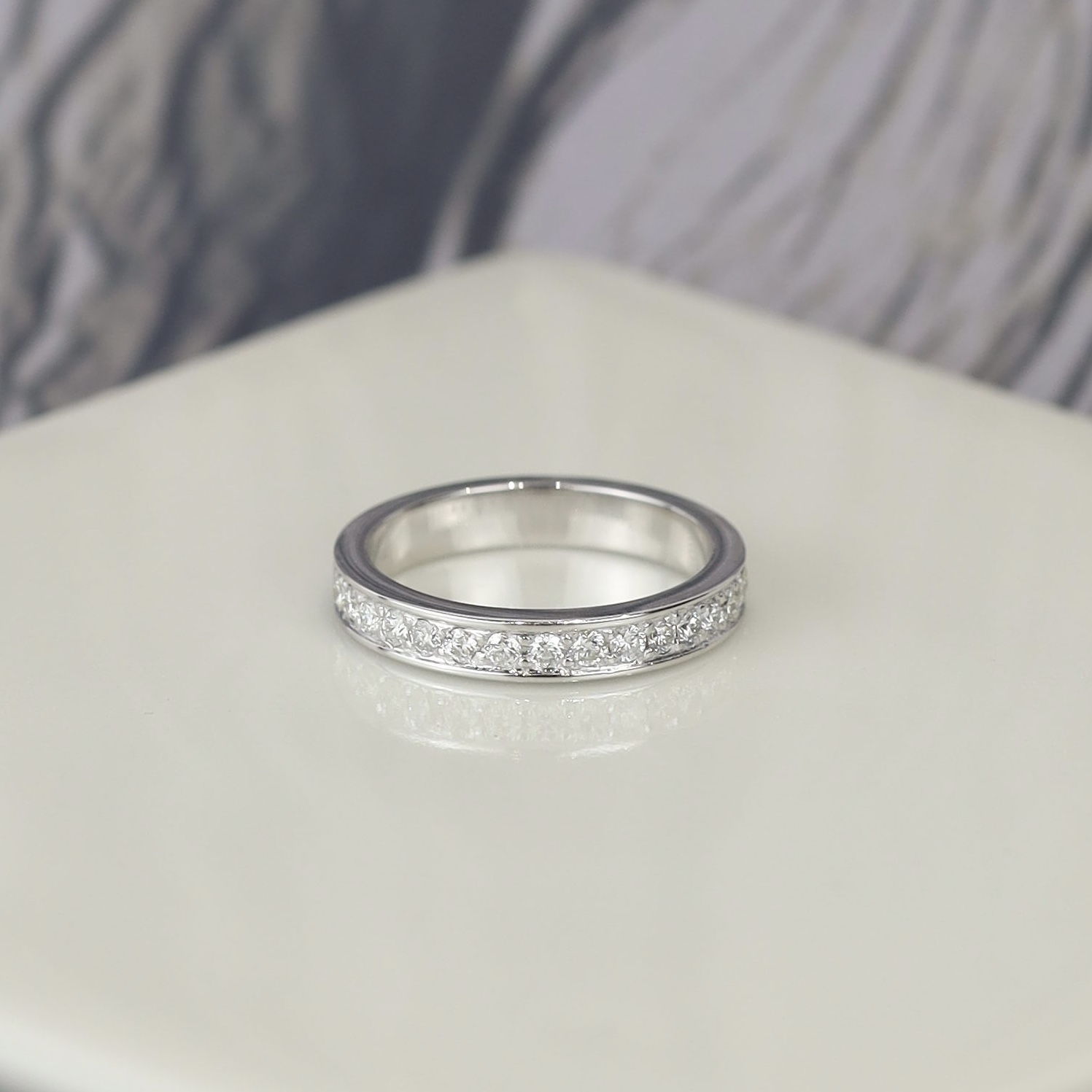 .32 CTW Diamond Half Eternity Ring 14K White Gold HE296-10 WG