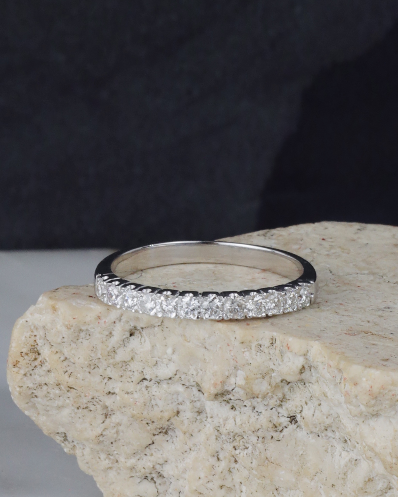 .12 CTW Diamond Half Eternity 18K White Gold HE455-WG