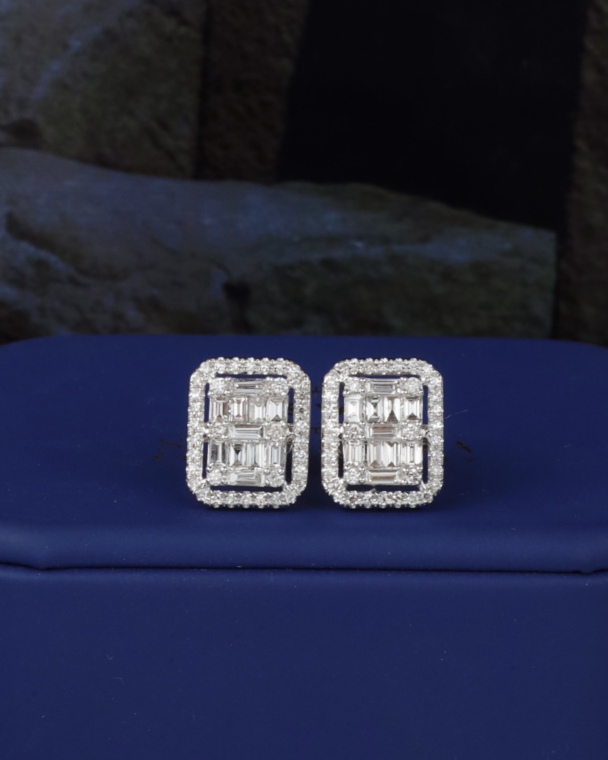 1.009 CTW Diamond Stud Earrings 14K White Gold JS268E-WG