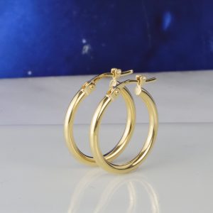 18K Yellow Gold Loop Earrings ME07-YG