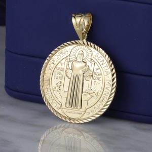 18K Yellow Gold Medallion Pendant MP25-YG