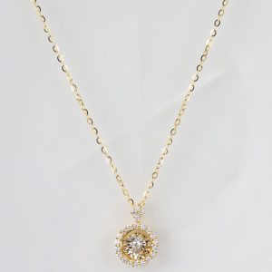 .24 CTW Dancing Diamond Necklace 18K Twotone Gold N156-2 YG