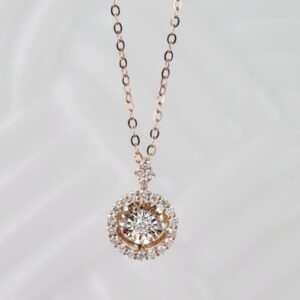 .25 CTW Dancing Diamond Necklace 18K Twotone Gold N156-3 RG