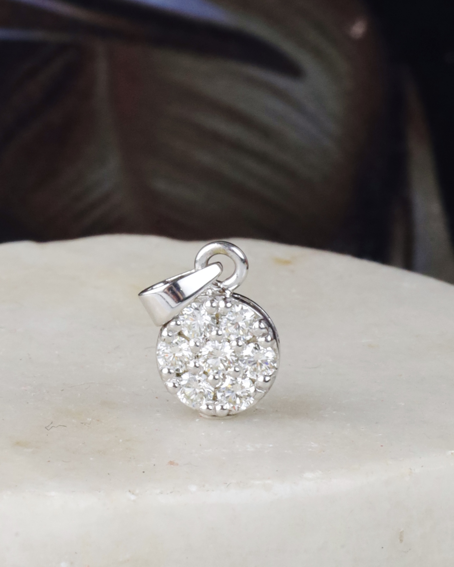 .28 CTW Diamond Illusion Pendant 14K White Gold PN156-WG