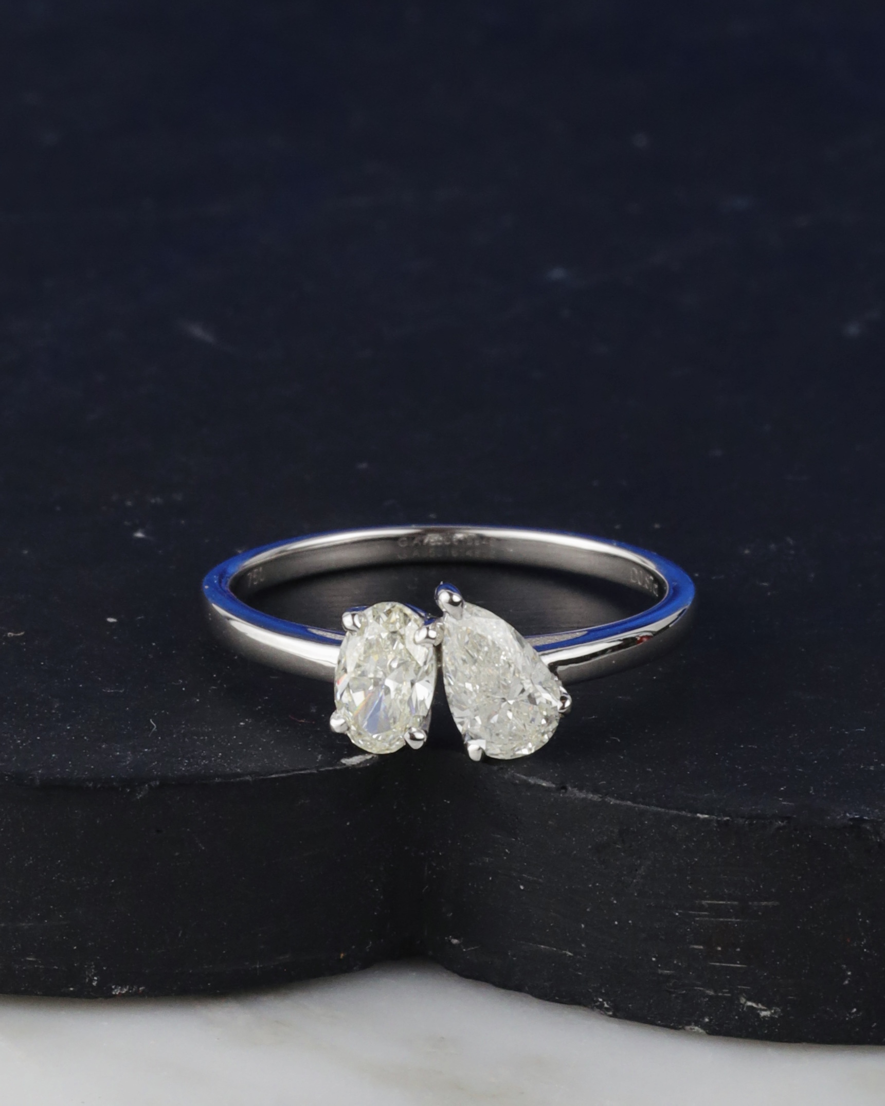 GIA .87 CTW Diamond Ring 18K White Gold PR435-WG
