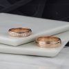 .21 CTW Diamond Wedding Rings 18K Rose Gold WR366-RG