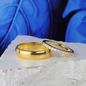 .24 CTW Diamond Wedding Rings 14K Yellow Gold WR463-YG
