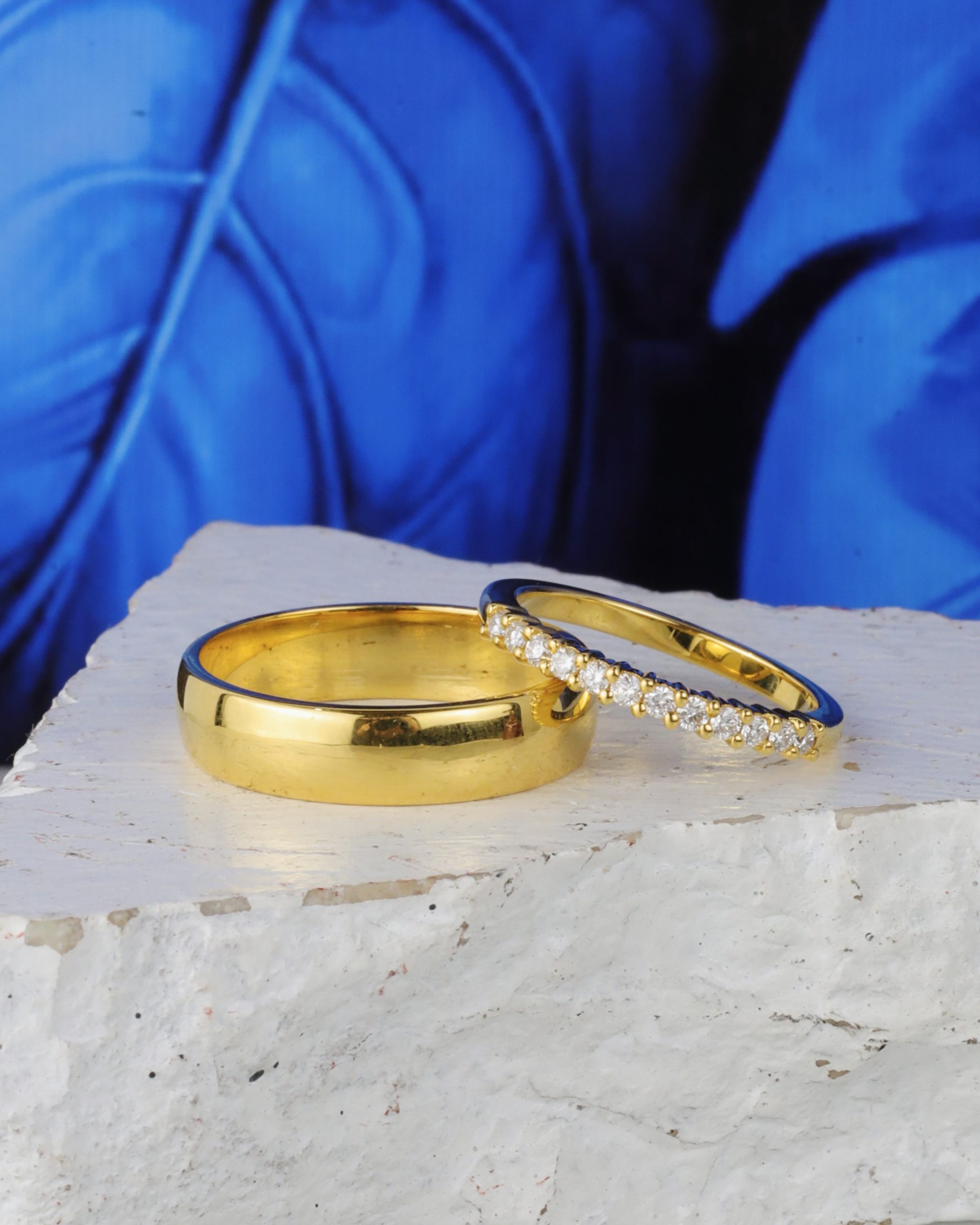 .24 CTW Diamond Wedding Rings 14K Yellow Gold WR463-YG