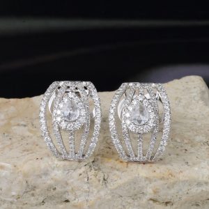 1.40 CTW Diamond Stud Earrings 14K White Gold E0354-WG