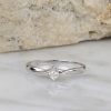 .019 Carat Diamond Engagement Ring 18K White Gold ER615-2 WG