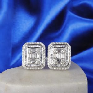 1.62 CTW Diamond Stud Earrings 14K White Gold JS273E-WG