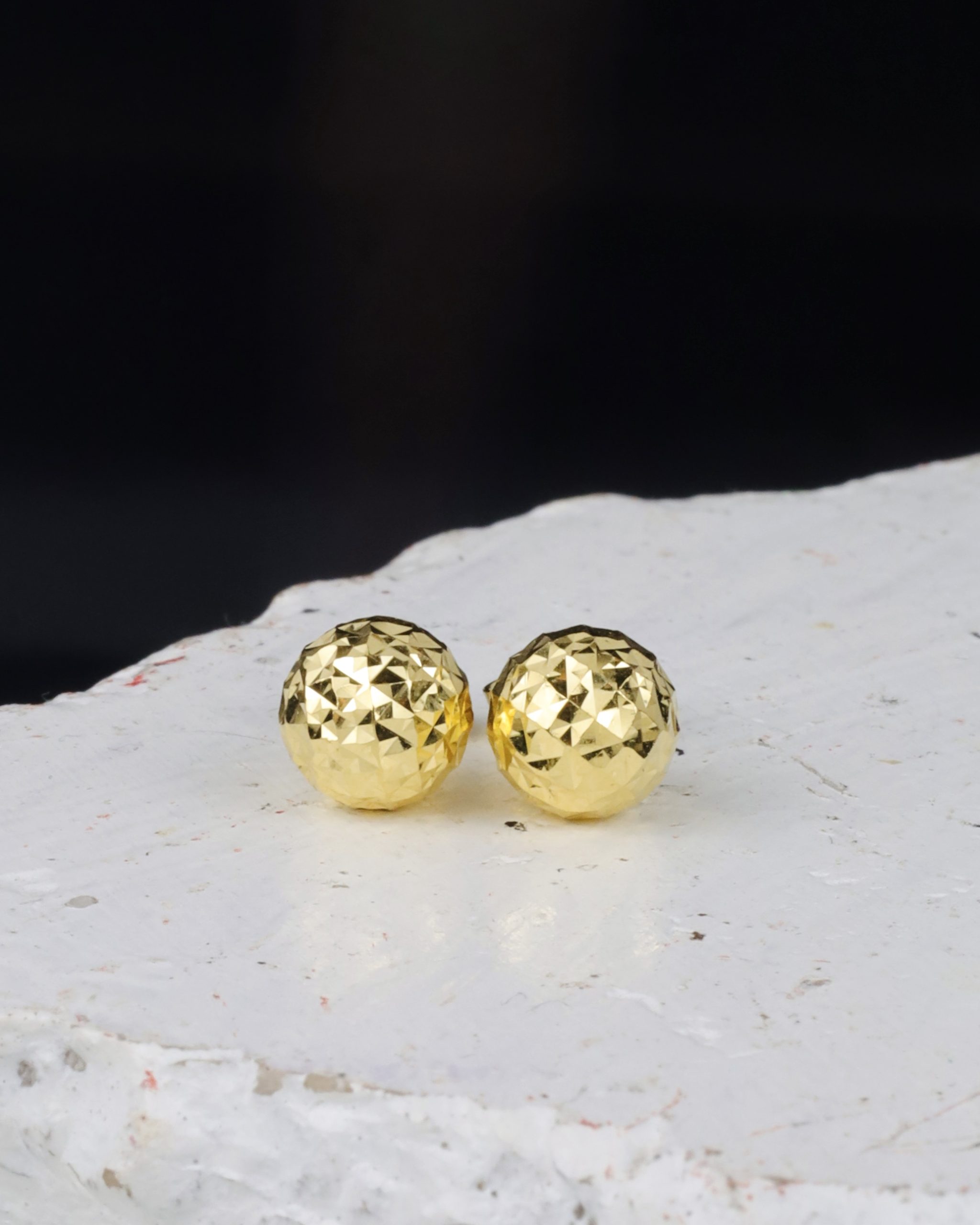 18K Yellow Gold Stud Earrings ME12-YG