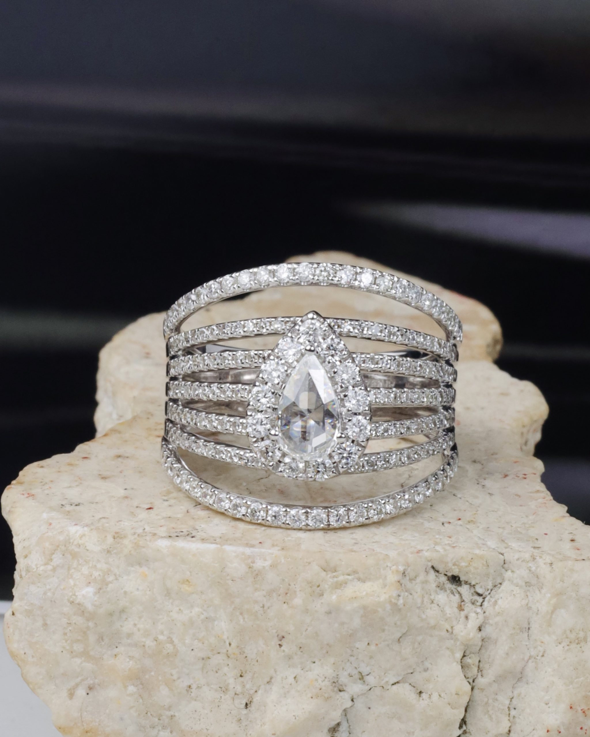 1.40 CTW Diamond Ring 14K White Gold PR457-WG